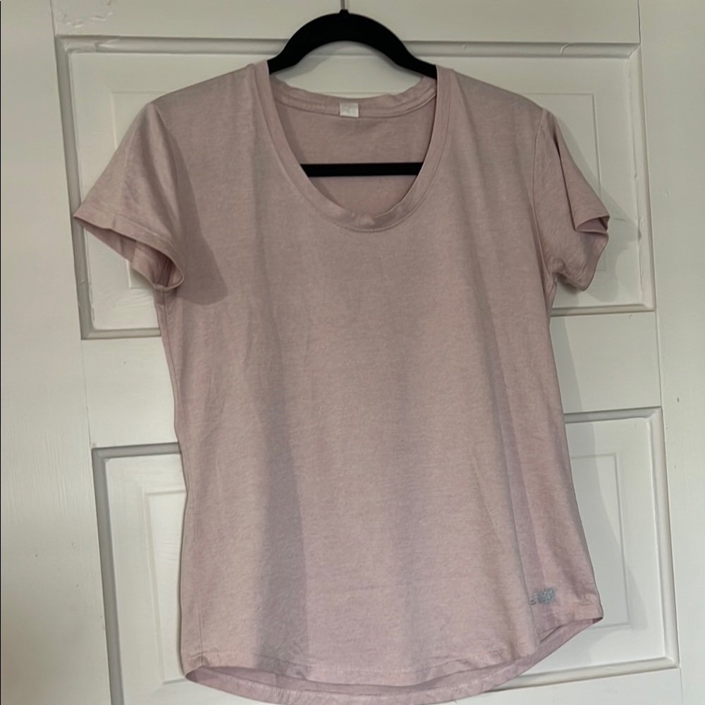New Balance Pink Fitted Short Sleeve T-Shirt